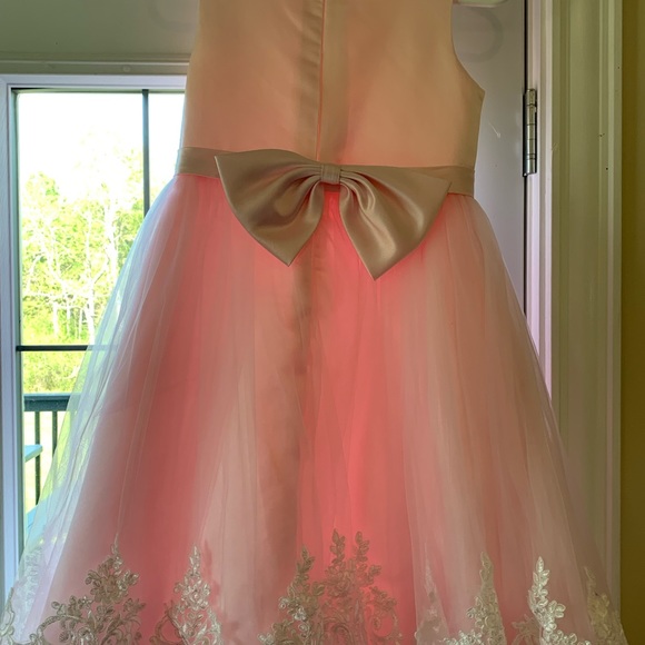 Flower Girl Dress Size 10 Pink - Picture 2 of 4